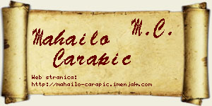Mahailo Čarapić vizit kartica